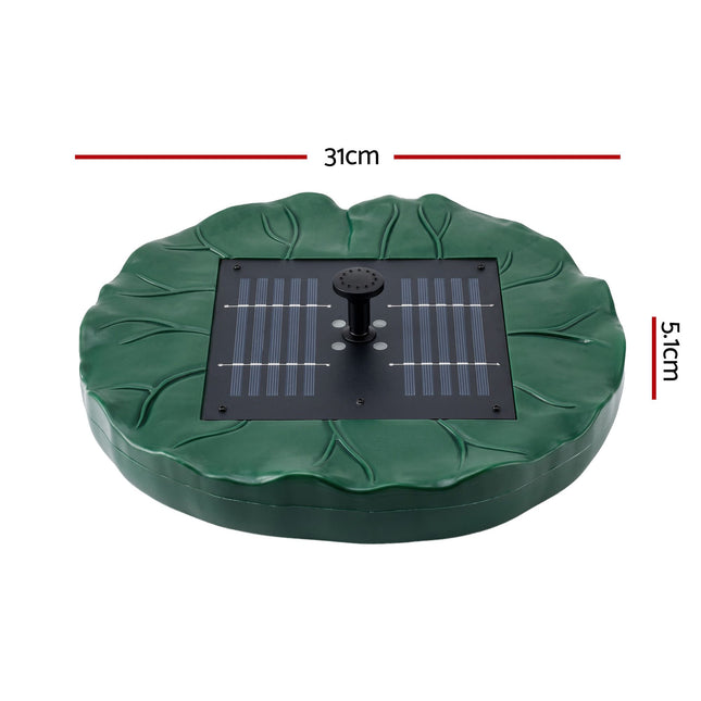 Gardeon Solar Fountain Pumps Bird Bath Floating Lotus Desig Water Feature 31cm
