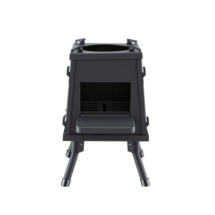Grillz Fire Pit BBQ Portable Outdoor Fireplace Metal Camping Stove for Boiling Water, BBQ, Picnics
