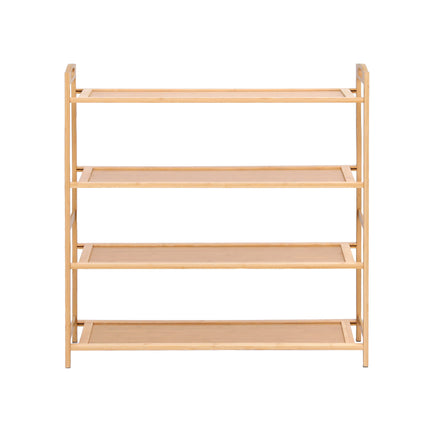 Artiss 4 Tier Shoe Rack Bamboo Storage Organiser Pine
