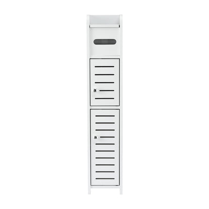 Artiss Bathroom Storage Cabinet 3-Tier Slim Toilet Paper Holder Organizer White