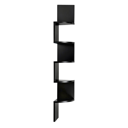 Artiss Wall Shelf Bookshelf Corner Floating 5-Tier Black