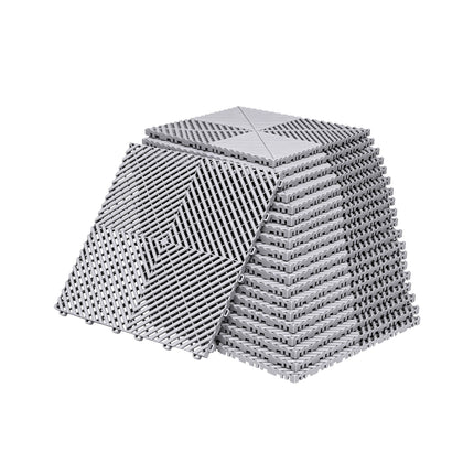 Giantz 20PCS Garage Floor Tiles Interlocking Drainage Non-Slip Tiles Heavy Duty for Workshop Grey