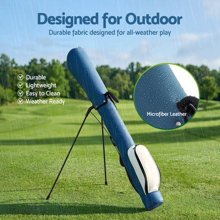 Everfit Golf Stand Bag Lightweight Sunday Pitch And Putt Bag Blue