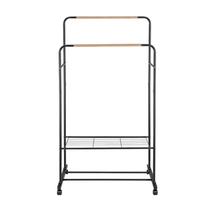 Artiss Clothes Rack Double Rod Airer Rail Coat Stand Hanger Storage Shelf
