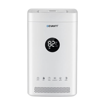Devanti Ultrasonic Humidifier Air Purifier Top Fill Auto Humidity 3.5L White