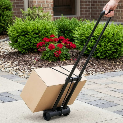 Giantz Folding Trolley Portable Hand Truck Lightweight Travel Luggage Black