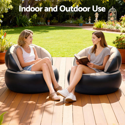 Gardeon Inflatable Chair Blow Up Folding Air Chairs Sofa for Camping with Pump