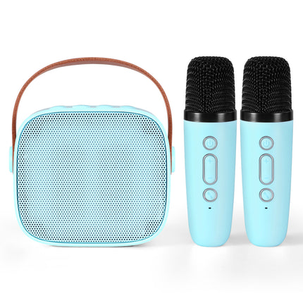 Alpha Mini Portable Karaoke Machine for Adults Kids with 2 Wireless Microphones