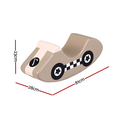 Keezi Kids Climbing Blocks Foam Toddler Playset Soft Indoor Indoor Climbing Toy Rocker Khaki