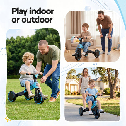 RIGO Tricycle Bike, Kids Bike with 3 wheels, Carbon Steel 70cm Blue