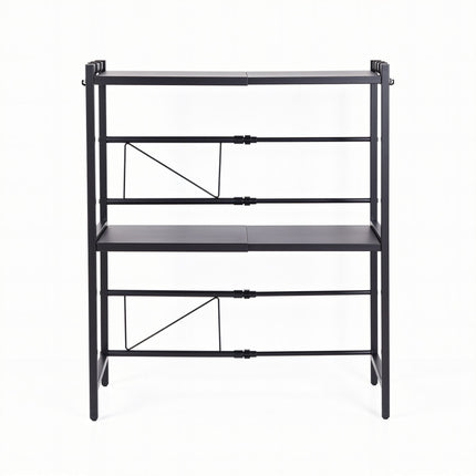 Artiss Kitchen Bakers Rack 40-60CMX78CM Metal Microwave Stand Black