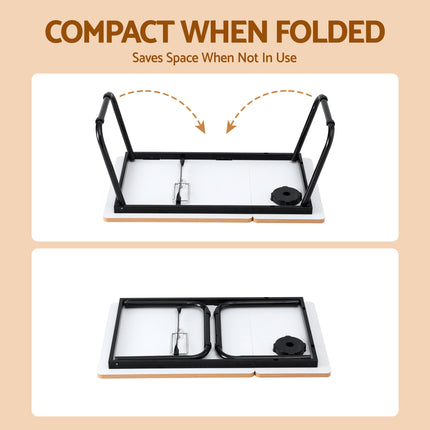 Artiss Laptop Desk Bed Table Foldable Portable Desktop Oak