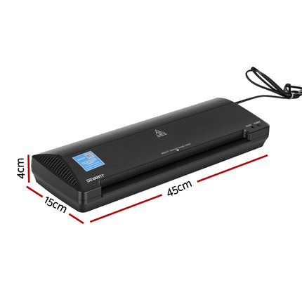 Devanti A3 Laminator Machine, Hot & Cold Thermal Fast Lamination Anti-Jam Laminator for Office School Home Document Photo Card Handmade A3 A4 A5 A6, Black
