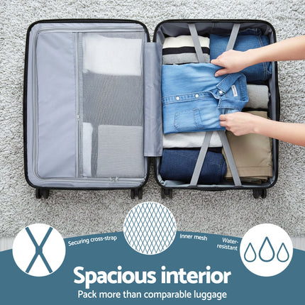 Wanderlite 28" Luggage Suitcase Trolley Travel TSA Lightweight Hard Case Teal