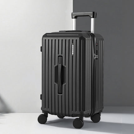 Wanderlite 20" Trunk Luggage Suitcase Travel Carry On TSA Lock Black