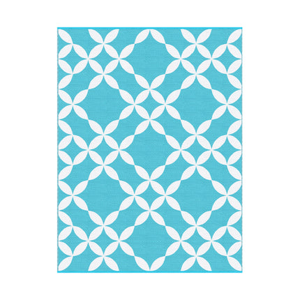 Gardeon Outdoor Rugs 274x366cm Large Carpet Reversible Area Mat PP Dual-Sided Patio Rug Light Blue