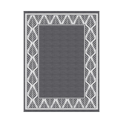Gardeon Outdoor Rugs 274x366cm Large Carpet Reversible PP Dual-Sided Area Mat Patio Rug Grey