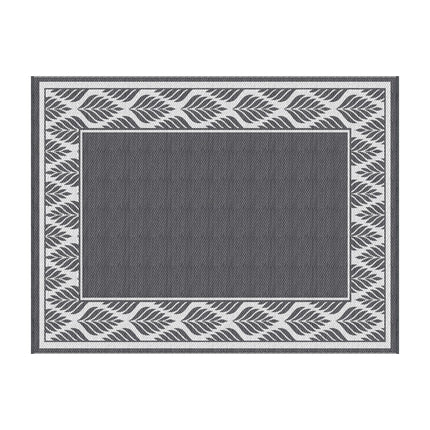 Gardeon Outdoor Rugs 274x366cm Large Carpet Reversible PP Dual-Sided Area Mat Patio Rug Grey