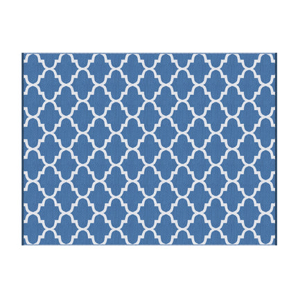 Gardeon Outdoor Rugs 274x366cm Large Carpet Reversible Area Mat PP Dual-Sided Patio Rug Blue