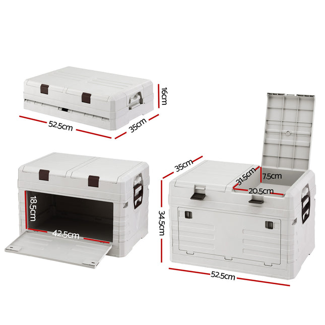 Gardeon 60L Outdoor Storage Box Foldable Camping Collapsible Bins Organizer