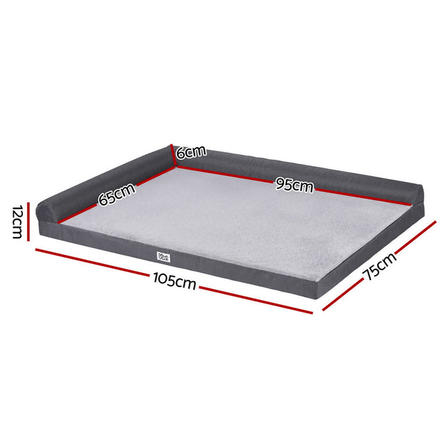 i.Pet Pet Bed Plush Soft Cushion Egg Crate Large Sofa Platform Removable Washable