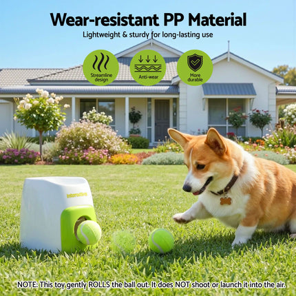 i.Pet 2-in-1 Interactive Dog Treat Dispenser Toy with 2 Balls Green