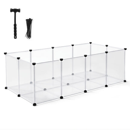 i.Pet Pet Dog Playpen 20 Panels with Baseboard DIY Enclosure Small Animal Rabbit Pen