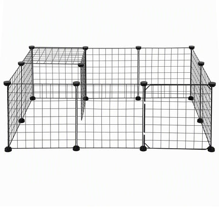 i.Pet Dog Playpen 12 Panels Pet Playpen 35x35cm Iron DIY Enclosure for Small Animals
