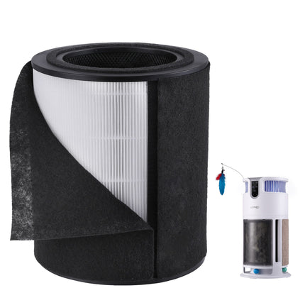 LUVIMO Pet Air Purifier Replacement Filter H13 HEPA w/ Activated Carbon Washable Pre-filter