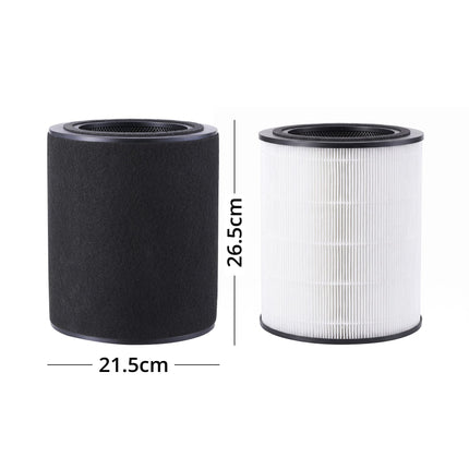 LUVIMO Pet Air Purifier Replacement Filter H13 HEPA w/ Activated Carbon Washable Pre-filter