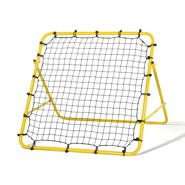 Everfit Baseball Soccer Net Rebounder Football Goal Net Sports Training Aid Yellow