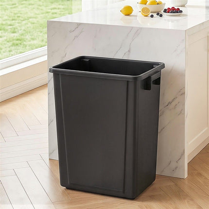 Cefito 35L Rubbish Bin Waste Dustbin Open Top Trash Can Kitchen Office Dark Grey
