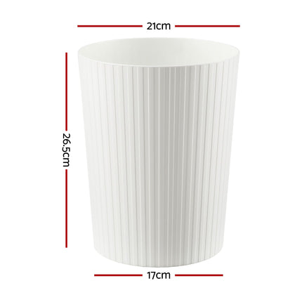 Cefito 8L Open Top Rubbish Bins Waste Bin Trash Can Storage Dustbin White