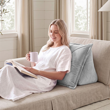 Giselle Bedding Back Pillow for Sitting in Bed, No-Collapse 25D High-Density Base, Ergonomic Lumbar Support Pillow for Gaming, Nursing & Floor Tatami, 90% Shredded Sponge Cushion with Washable Velvet Cover
