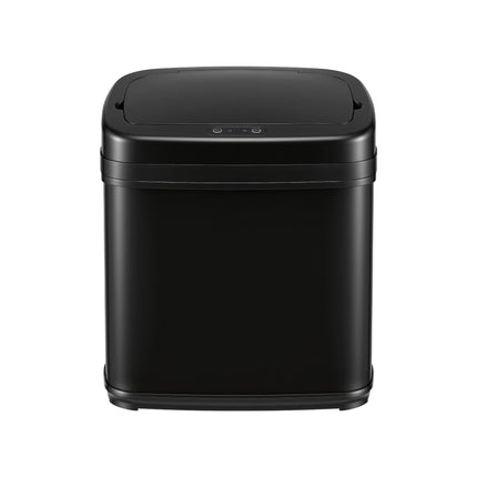 Devanti 15L Motion Sensor Bin Touchless Bins Soft-Close Rubbish Trash Can Black
