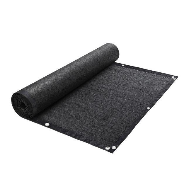 Instahut Shade Cloth Sun Shade Fabric Patio UV Resistant Black 10x2m