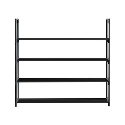 Artiss Shoe Rack 4-tier 16 Pairs Stackable Black