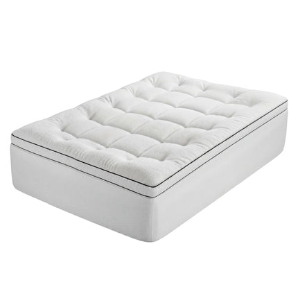 Giselle Bedding Double Mattress Topper 5cm Coral Fleece