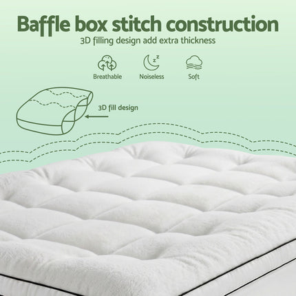 Giselle Bedding Double Mattress Topper 5cm Coral Fleece
