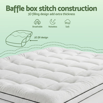 Giselle Bedding Queen Mattress Topper 5cm Coral Fleece
