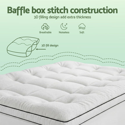 Giselle Bedding Single Mattress Topper 5cm Coral Fleece