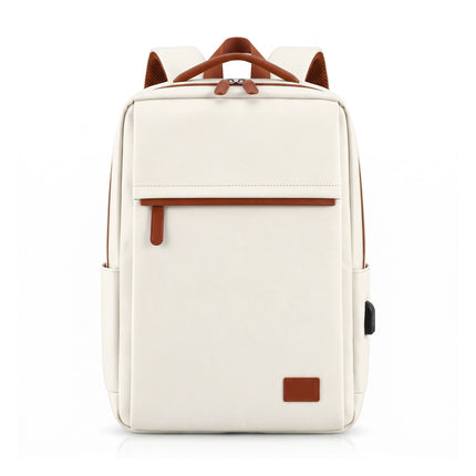 Wanderlite 20L Travel Laptop Backpack Carry On Work Bag with USB Port for Airlines Outdoor Business Beige