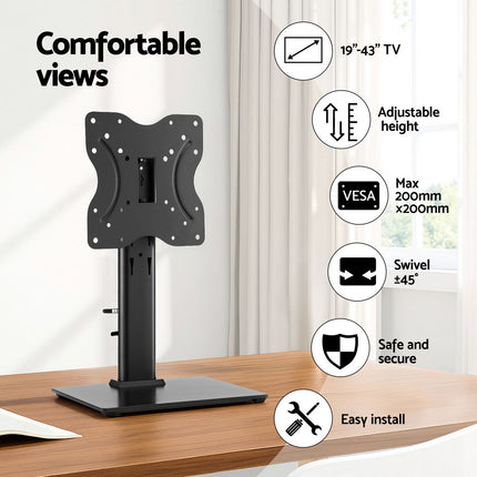 Artiss TV Stand Bracket for 19 - 43 inch TVs Table Top Desktop Universal Swivel