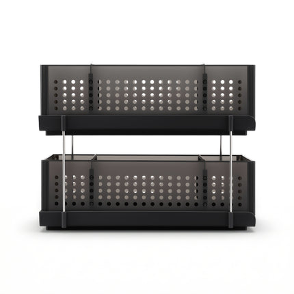 Artiss Under Sink Organizer 2 Tier Pull Out Drawer with Removable Baskets & Divider