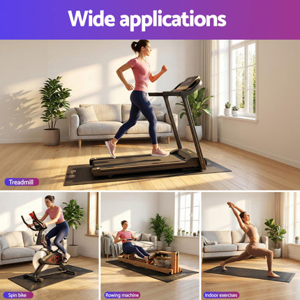 Everfit Exercise Equipment Mat Treadmill Floor Rug Home Gym Bike Fitness Yoga 2M