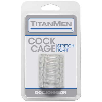 Titanmen Cock Cage Black - Clear
