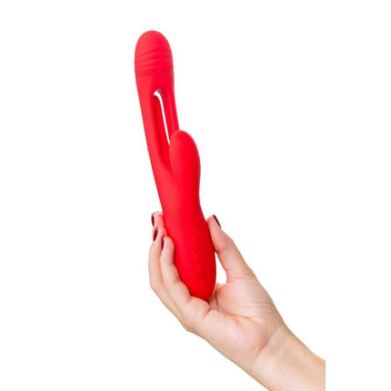 Jos Patti Moving Tongue Rabbit Vibrator Red
