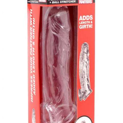 Size Matters Realistic Clear Penis Enhancer And Ball Stretcher