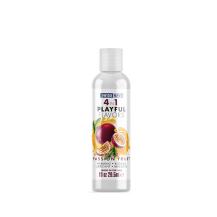 Swiss Navy Playful Flavours 4 In 1 Wild Passion Fruit 4Oz 1Oz. - 1Oz.