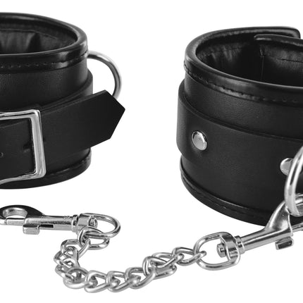 Strict Locking Padded Wrist Cuffs With Chain